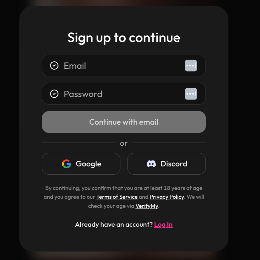 Joi AI Signup